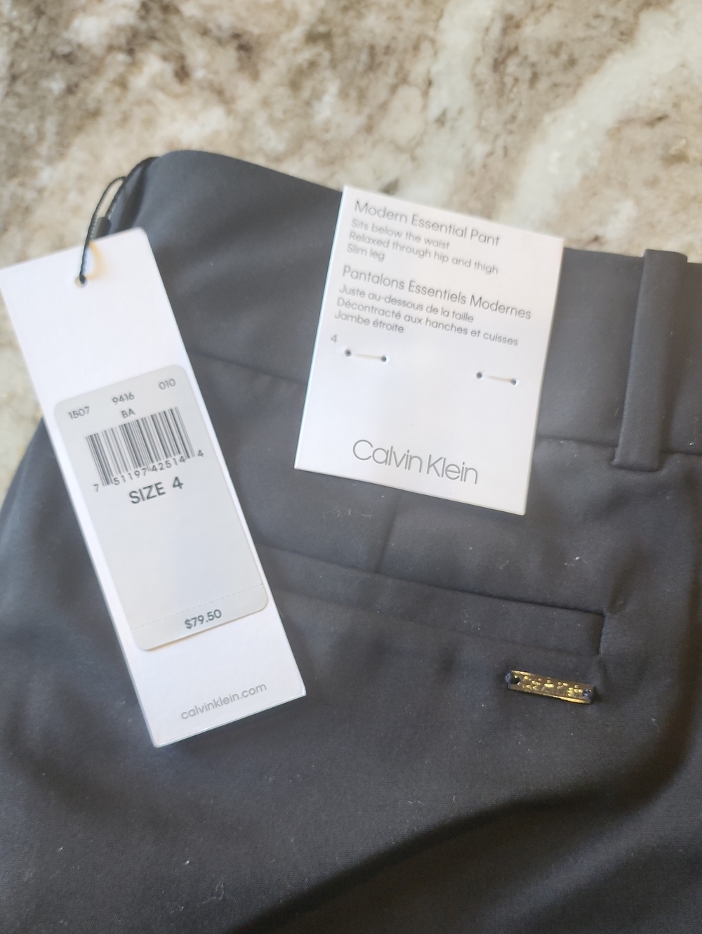 Calvin Klein Slim Dress Pants - Charcoal